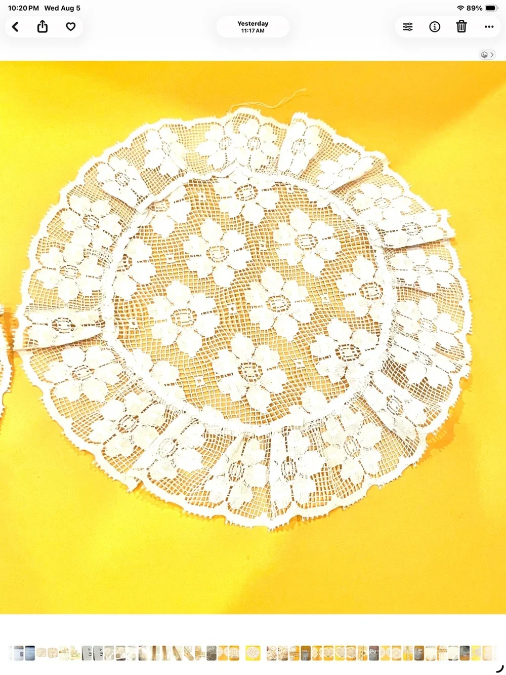 2 12” vintage doilies